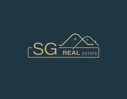 sg real inmuebles consultores logo diseño vectores imágenes lujo real inmuebles logo diseño