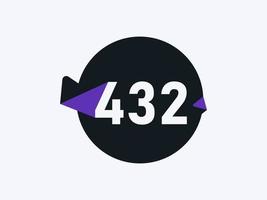 432 Number logo icon design vector image. Number logo icon design vector image