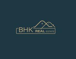 bhk real inmuebles y consultores logo diseño vectores imágenes lujo real inmuebles logo diseño