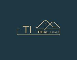 TI Real Estate Consultants Logo Design Vectors images. Luxury Real Estate Logo Design