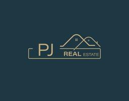 PJ Real Estate Consultants Logo Design Vectors images. Luxury Real Estate Logo Design
