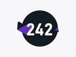 242 número logo icono diseño vector imagen. número logo icono diseño vector imagen