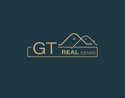 gt real inmuebles consultores logo diseño vectores imágenes lujo real inmuebles logo diseño