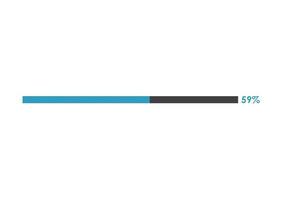 59 Percent loading icon,  Progress bar vector illustration