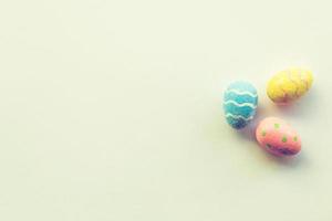 Easter Eggs and Pastel Background photo