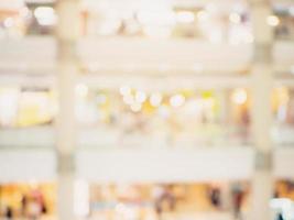 Blurred background image. shopping mall blur background with bokeh and vintage toned. photo