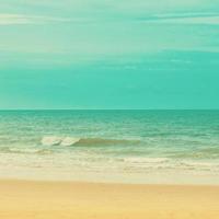 mar y playa con Clásico tono. foto