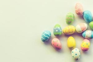 Easter Eggs and Pastel Background photo