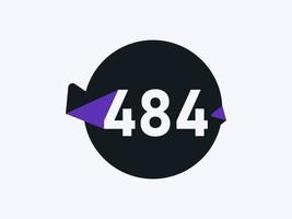 484 Number logo icon design vector image. Number logo icon design vector image