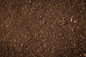 close up soil peat moss dirty background and texture photo