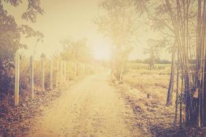 vintage photo of country road