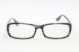 Black Eye Glasses Isolated on White background close up photo