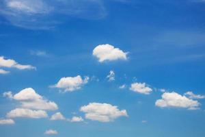 blue sky and white clouds photo