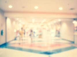 Blurred background, people at shopping mall blur background with bokeh and vintage tone. photo