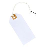 Paper tag and label on white background with clipping path. photo