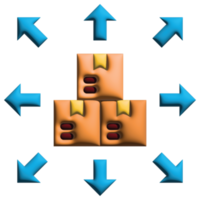 3d Illustration Verteilung im logistisch png