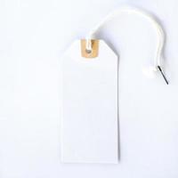 Paper tag and label on white background photo