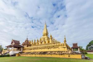 Golden Wat Thap Luang in Vientiane, Laos photo