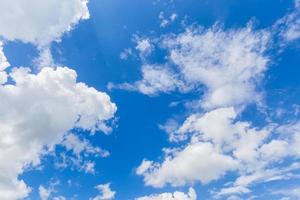 white clouds in the blue sky with space photo