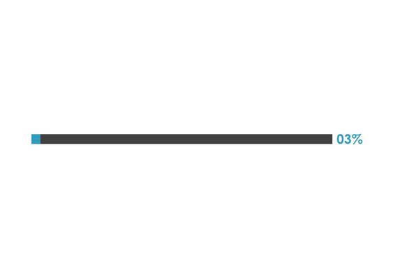 3 Percent loading icon,  Progress bar vector illustration