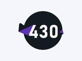 430 número logo icono diseño vector imagen. número logo icono diseño vector imagen