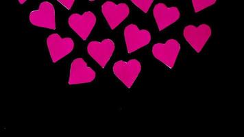 multicolored heart on black background for valentine's day photo