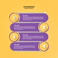 Infographic with 4 steps, process or options. vector