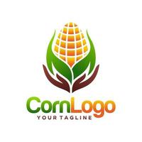 Agriculture Logo Template Design. Corn icon, Sign or Symbol. farm. Vector flat design