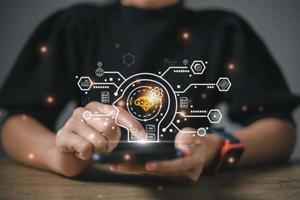 ai, inteligencia artificial, tecnología de software digital, desarrollo de aplicaciones móviles, codificación de software en negocios en el marketing digital, finanzas y banca, foto