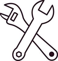 Cross Wrench Vector Icon