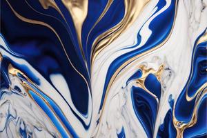 Elegant Blue, White, and Gold Marble Texture for high-end designs. Stunning image for website backgrounds, social media posts, and more. Bold, sleek patterns with luxurious color palette. photo