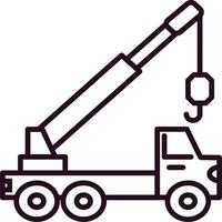 Crane truck Vector Icon