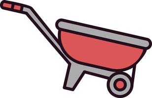 Wheel Barrow Vector Icon