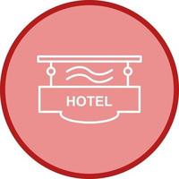 icono de vector de signo de hotel