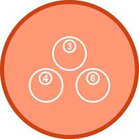Unique Snooker Balls Vector Icon