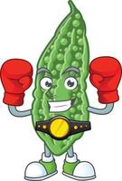 Bitter melon cartoon character vector