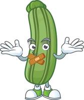 Zucchini cartoon character style vector