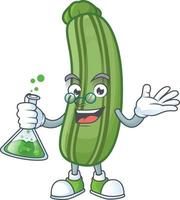 Zucchini cartoon character style vector