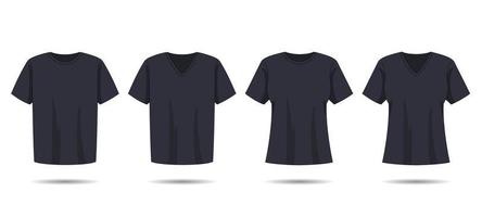 maqueta de camiseta negra vector