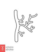 Human artery line icon. Outline style can be used for web, mobile, ui. Blood, vessel, artery, vascular, vein concept. Vector illustration isolated on white background. Editable stroke EPS 10.