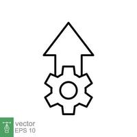 Operational excellence line icon. Simple outline style symbol. Optimize technology, innovation, production growth concept. Vector illustration isolated on white background. EPS 10.