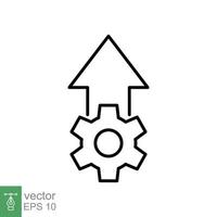 Operational excellence line icon. Simple outline style symbol. Optimize technology, innovation, production growth concept. Vector illustration isolated on white background. EPS 10.