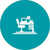 Office Desk Vector Icon