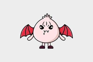 Cute mascot cartoon Dim sum character as dracula vector