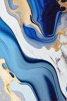 Elegant Blue, White, and Gold Marble Texture for high-end designs. Stunning image for website backgrounds, social media posts, and more. Bold, sleek patterns with luxurious color palette. photo