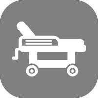 icono de vector de cama de hospital