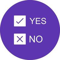 Yes No Option Vector Icon