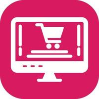 icono de vector de compras en línea