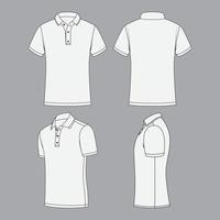 White Polo T-Shirt Design Template vector