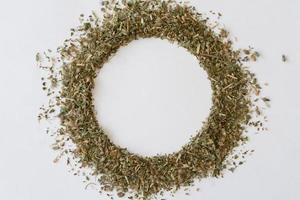 Dried Catnip Herb in a Circle photo